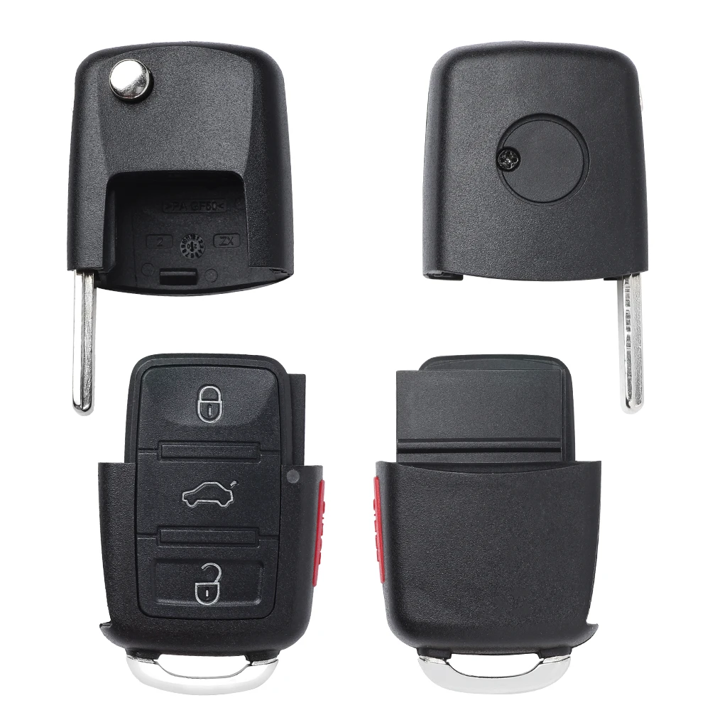 DIYKEY 3+1 4 Button 1K0 959 753 P 315MHz ID48 Chip Folding Flip Key Control Remote Transmitter For VW Golf CC Rabbit 1K0959753P