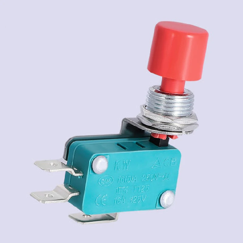 DS438-448 Momentary Push Button Miniature Micro Switch Self-resetting Copper Contact Switch Red Green Cap