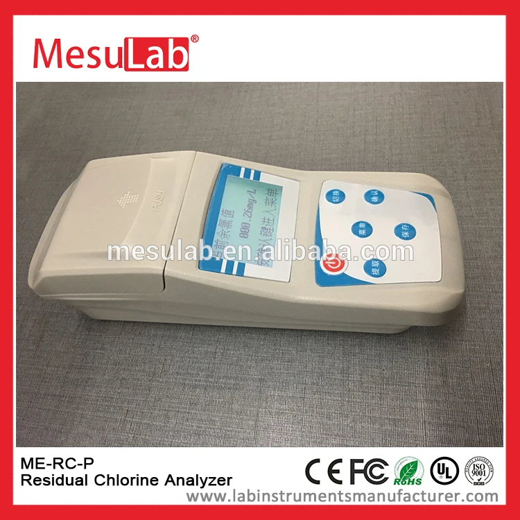 Water plant residual chlorine analyzer/detector