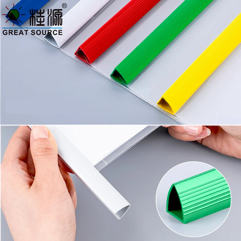 Colorido Slide Bar arquivo pasta para A3 desenho, tampa clara, papel de teste, 10PCs