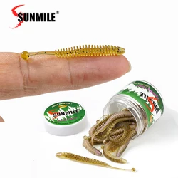 SUNMILE Fishing Lure Fish/ Shrimp Smell Soft Worm 20pcs 5cm 6cm 8cm Rock Lure Wobblers Soft Lure Leurre Souple Carp Pesca Peche