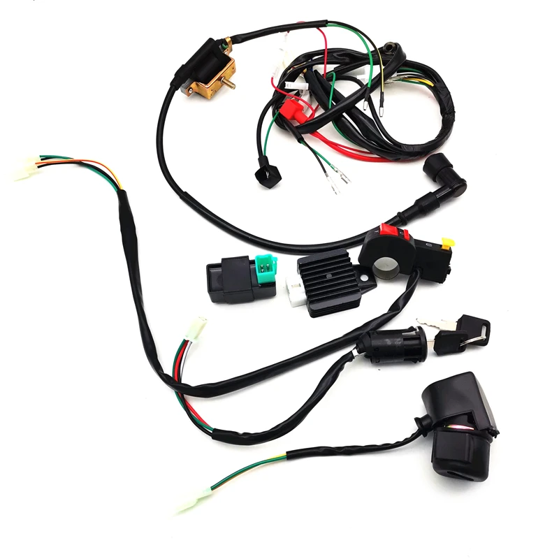 50cc-125cc CDI Wire Harness Stator Assembly Wiring ATV Electric Quad Kit