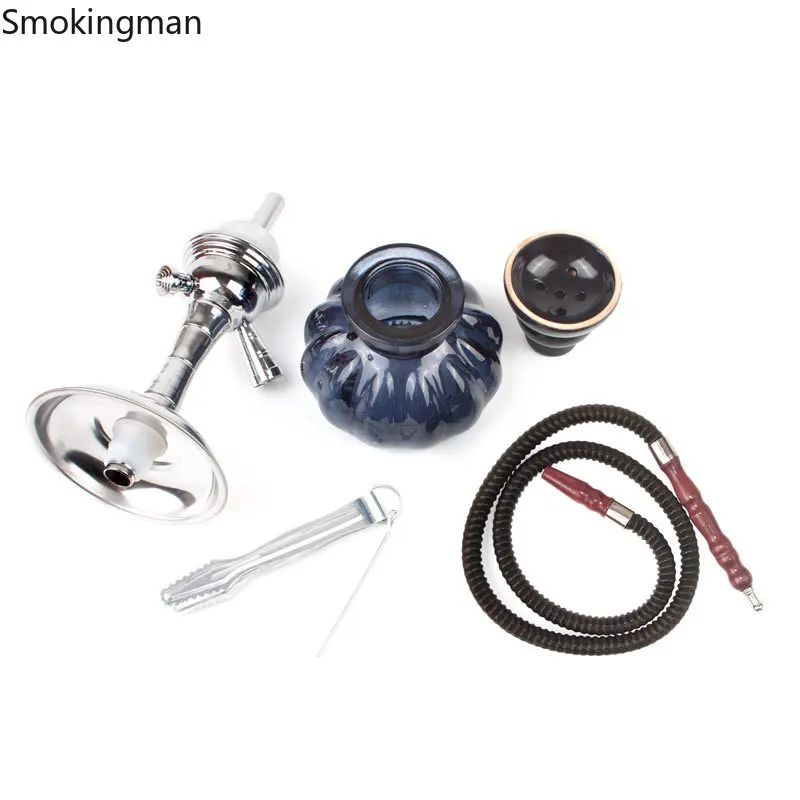 Portable Glass Hookah For Smoking Water Pipe Narguile Chicha With Hose Bowl Shisha For Travel Outdoors Gadget For Man