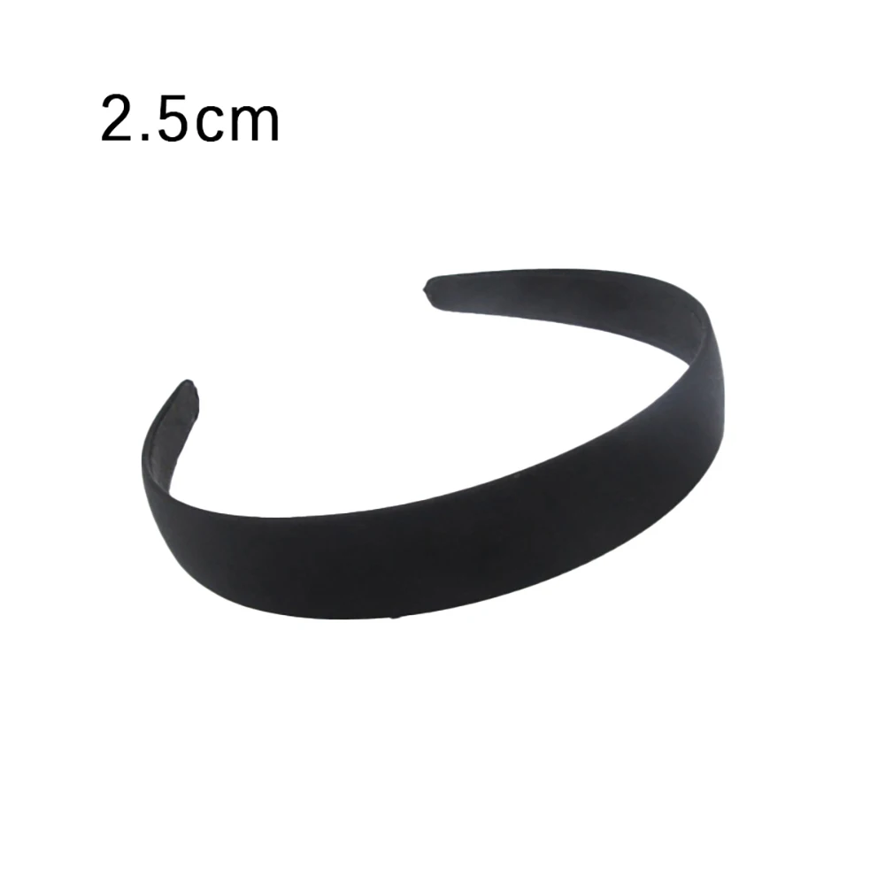 Black Simple Wide Headband Girl Women Diy Jewelry Material Cloth Headband Semi-finished Hair Accessories 1.5/2/2.5/3/4cm