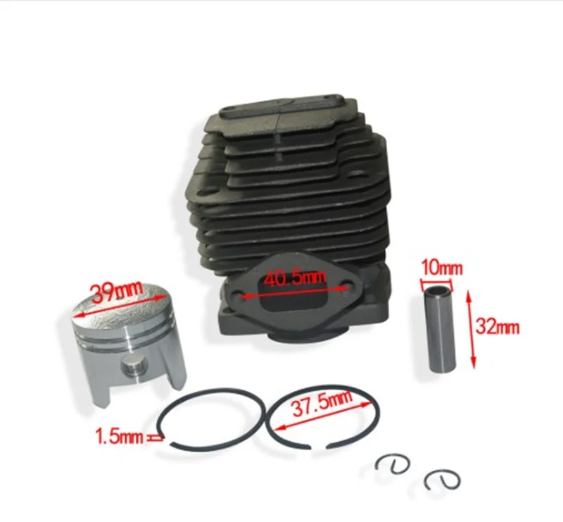 Kit de juntas de anillo de pistón de cilindro para recortadora MITSUBISHI T200 T 200, 39mm