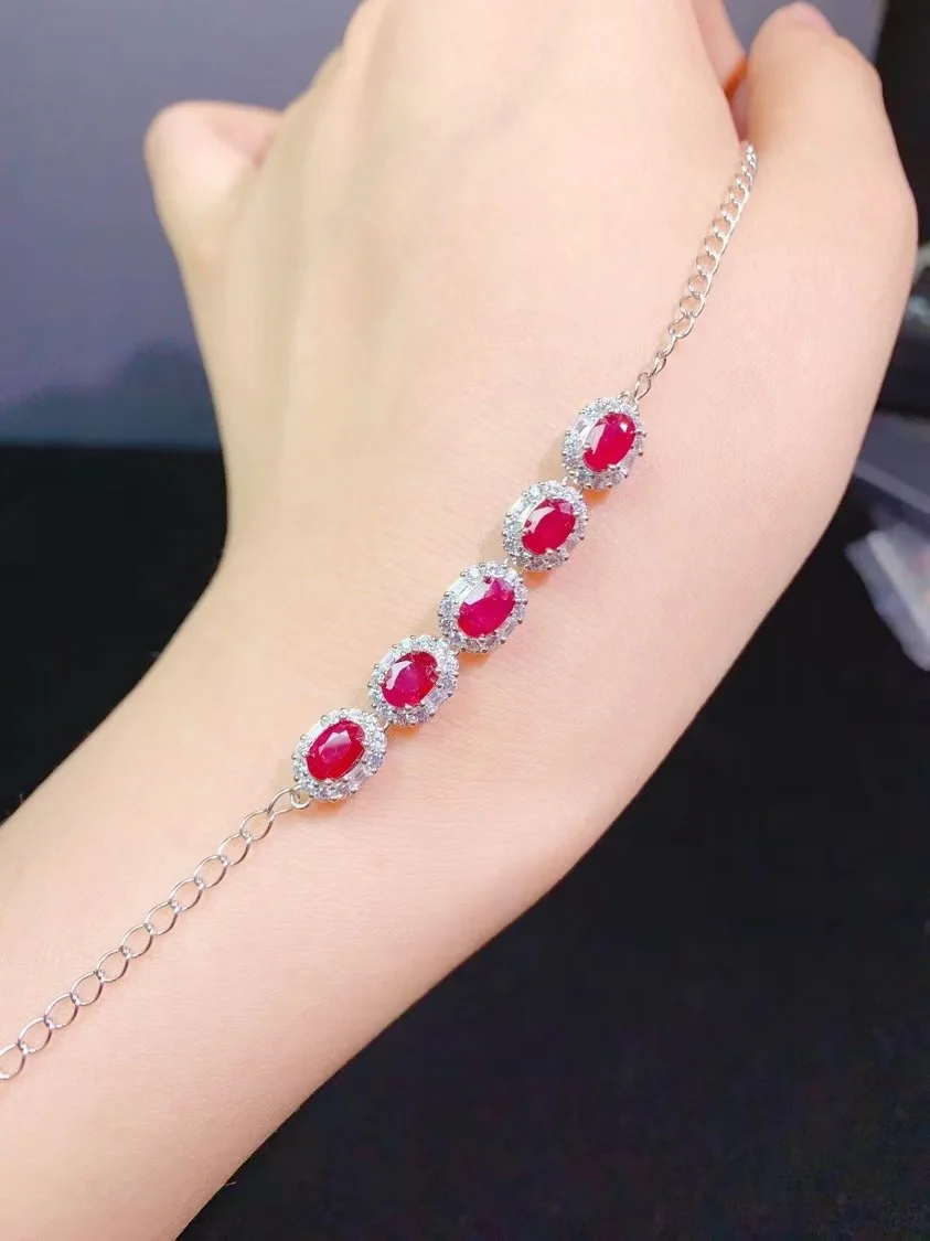 Charm Silver Color Bracelets Feminine Synthetic Emerald Stone Bracelets Hand Chain Fashion Costume Jewelry Women 2021 Trend