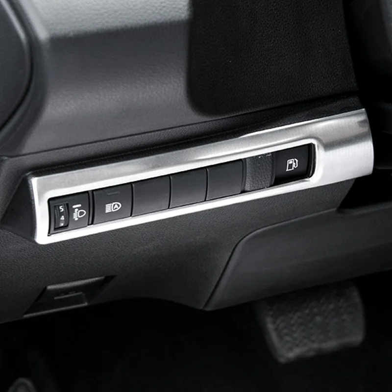 

SBTMY Automobile headlight control panel stainless steel decorative frame for Toyota corolla E210 2019 2020 accessories