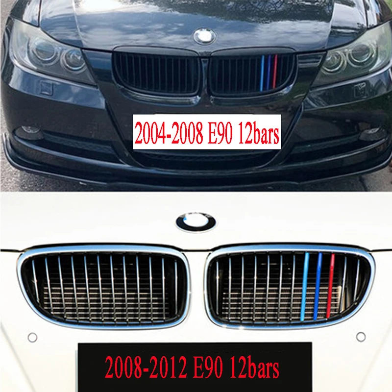 3pcs ABS For BMW G20 E90 E91 E92 E93 F30 F34 E46 Coupe 3 Series GT Car Racing Grille Strip Trim Clip M Performance Accessories