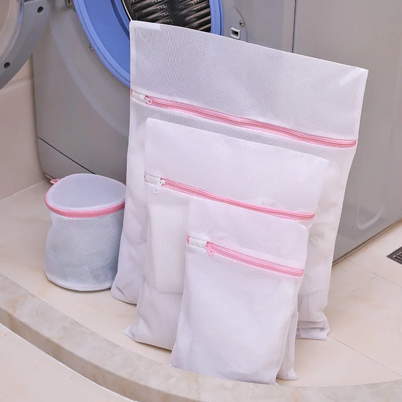 Mesh Laundry Bag Zipper Laundry Net Bags for Washing Clothes Bra Underware Socks Washing Machine Bag Clothes Laundry Bag Set