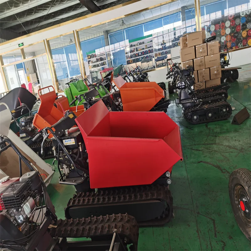 

Chinese Gasoline Mini Transporter Tracked Carriage Truck 500Kg Load Capacity Micro Cart Crawler Dumper