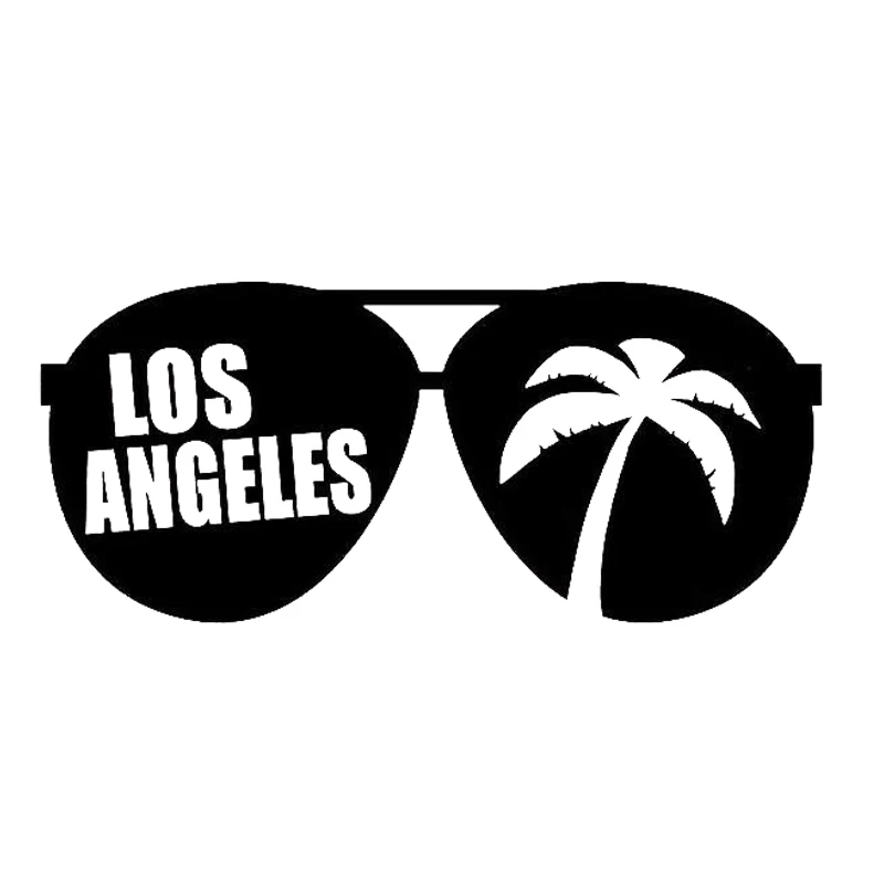 

16 * 7cm Los Angeles Pilot Glasses Shaped Window Bumper Novelty JDM Motorcycle Accessories Decorative Vinyl Car Stickers