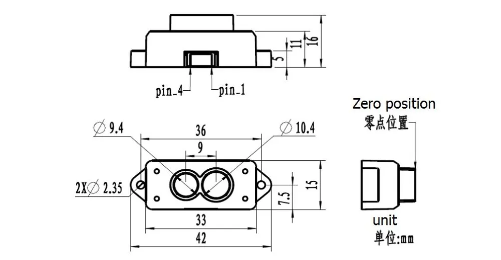 TFmini-S ToF Lidar Single-Point Micro Laser Ranging Finder Modul für Arduino Pixhawk 4,5-6V UART I2C Schnittstelle TFmini aktualisiert – Detail 1