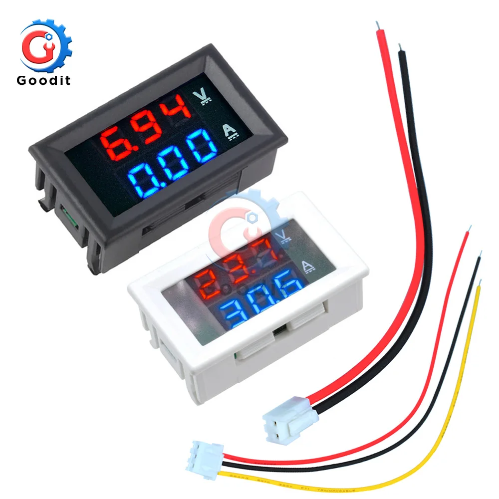 Dual LED Display Mini Digital Voltmeter Ammeter DC 100V 10A Panel Amp Volt Voltage Current Meter Tester 0.56\