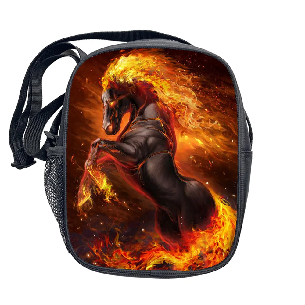 

009 horse animal Mini Messenger Bag Smash Bros Girls Boys Cross body Bags Children School Bags Kids Bookbag Small Shoulder Bag