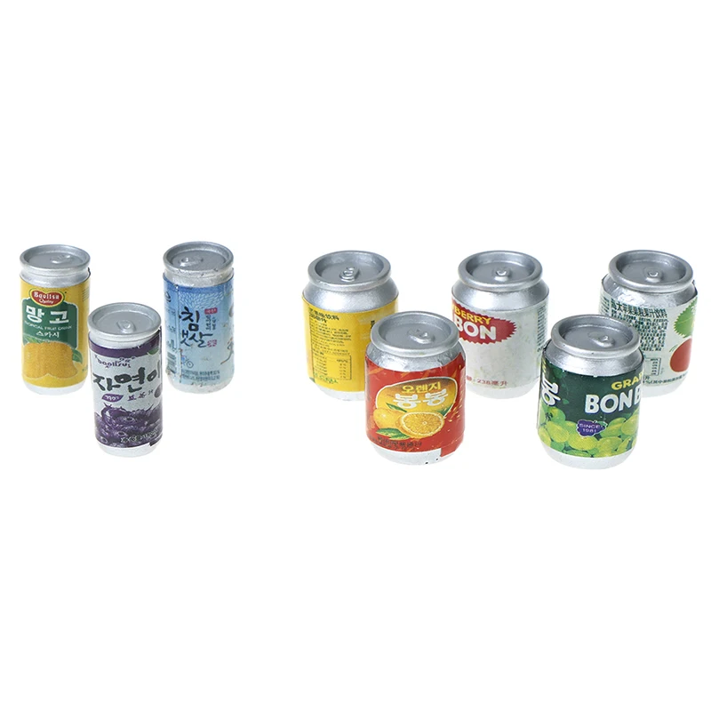 1:12 boneca casa acessórios mini latas de frutas enlatadas comida em miniatura jogar cozinha boneca acessórios de comida brinquedo 3/5 peças