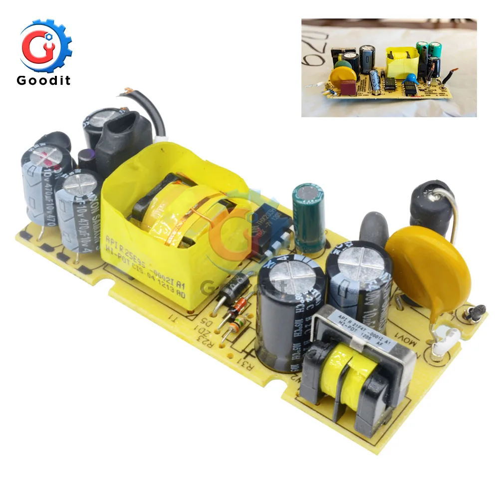 AC-DC 5V 2A/2.5A 12V 1A Switching Power Supply Module Bare Circuit 220V to 5V 12V Board for Replace/Repair