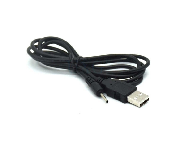 2A Black DC Power Plug USB A To DC 2.0 Mm X 0.6 Mm 5 Volt DC 2.0x0.6mm Barrel Jack Charging Power Cable Charge Adapter Cables 1m
