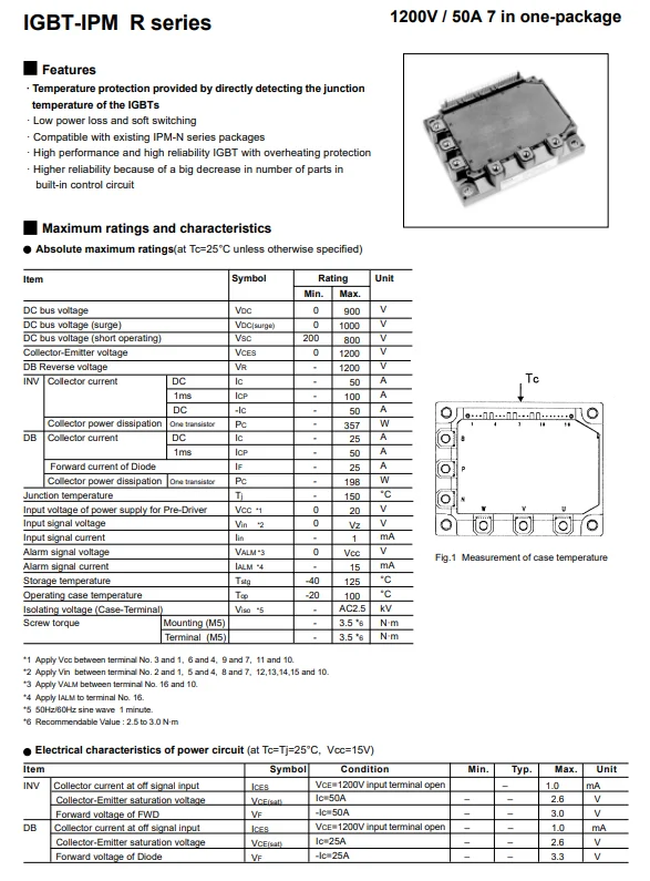 Original 7MBP50RA120-55 7MBP25RA120 7MBP75RA120 IGBT-IPM módulo