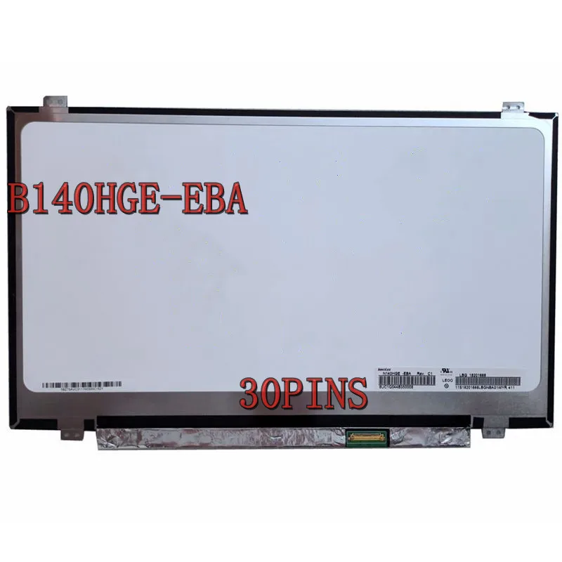 N140HGE-EBA fit N140HGE-EA1 N140HGE-EAA 30pins 14.0'' Slim Laptop lcd led screen matrix FHD 1920*1080