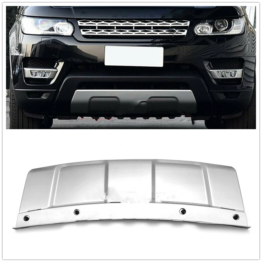 Front Bumper Guard Tow Trailer Cover For Land Rover Range Rover Sport 2014-2017 L494 LR045040 Silver Haul Skid Plate Fender Lip