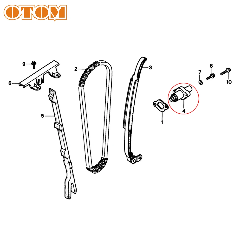 OTOM-regulador tensor de cadena de distribución para motocicleta, accesorio Enduro para HONDA AX-1 NX250, Motocross, Pit Dirt Bike (controlador