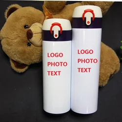 350ML/500ML Thermos with photo DIY new type Customize image picture colorful print LOGO creative gifts Vacuum Free design MAZWEI