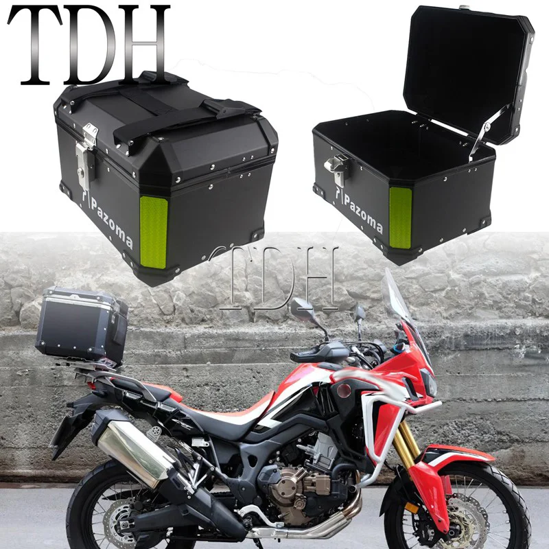 45L Universal Rear Luggage Carrier Storage Box Top Case Trunk Suitcase Cargo Rack for Honda CRF1000L CB CB500X CB1100 NC750