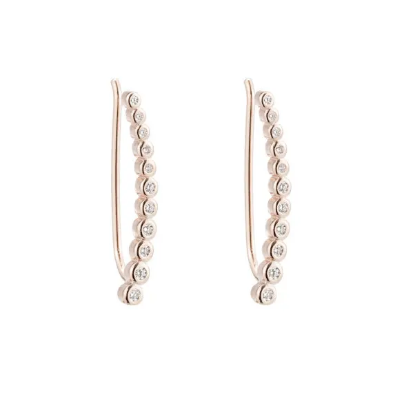 2018 bling AAA zirconia sparking factory promotion long ear wire climber cz 925 silver women long earring