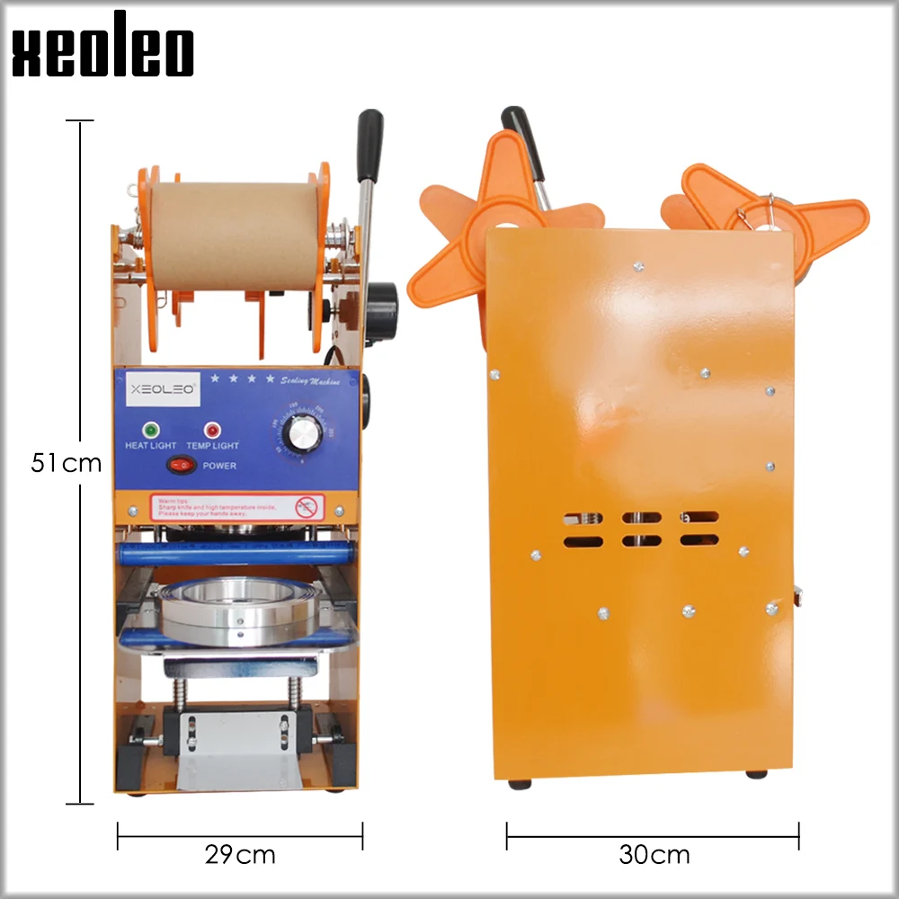 XEOLEO Cup sealer Automatic roll film Bubble tea machine Manual Cup sealing machine 9/9.5cm PP/PE/Paper Cup Milk tea/Soya-bean