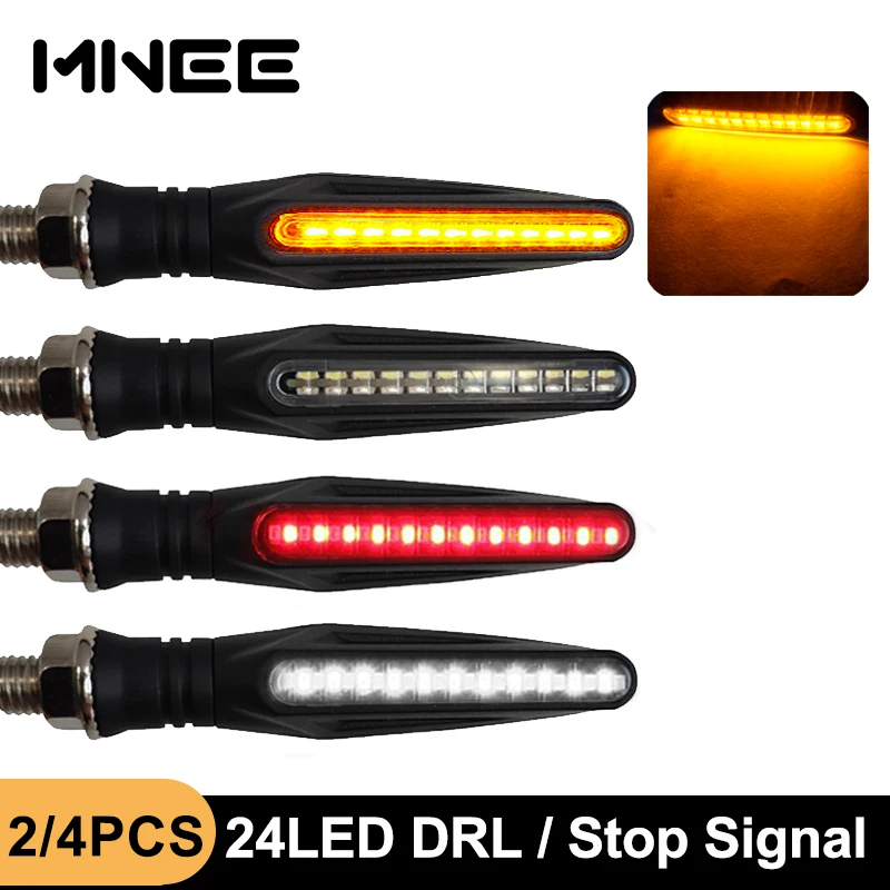 Motorcycle Turn Signals Light Motorcycle Flasher 335SMD Flowing Motorcycle Light Stop Signals Indicator IP68 Bendable