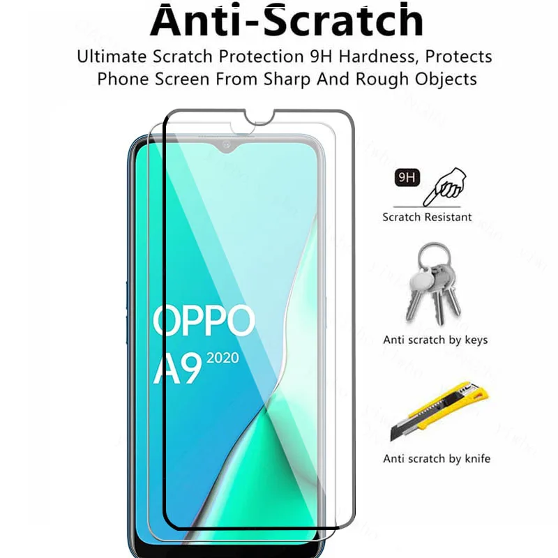 Safety protective glass For OPPO A9 2020 Camera lens tempered glas On OPO orro a9 2020 HD screen protector full cover lens Film