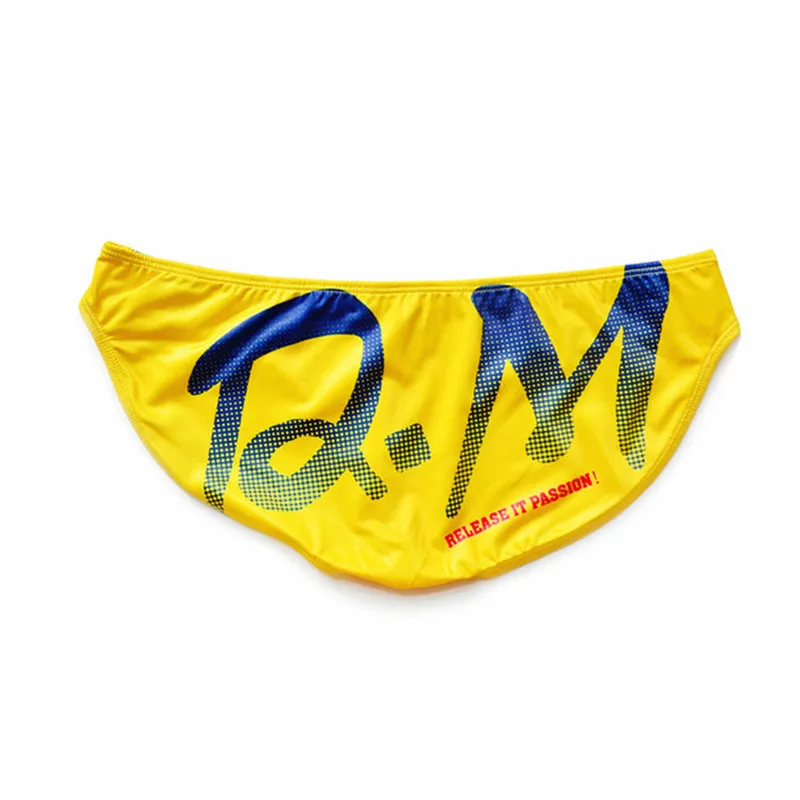 D.M Hot Sexy Briefs Underwear Low Waist Mens Bikini Swimwear Gay Mini Pouch Panties Desmiit Swimming Trunks Pool Wear No Lining