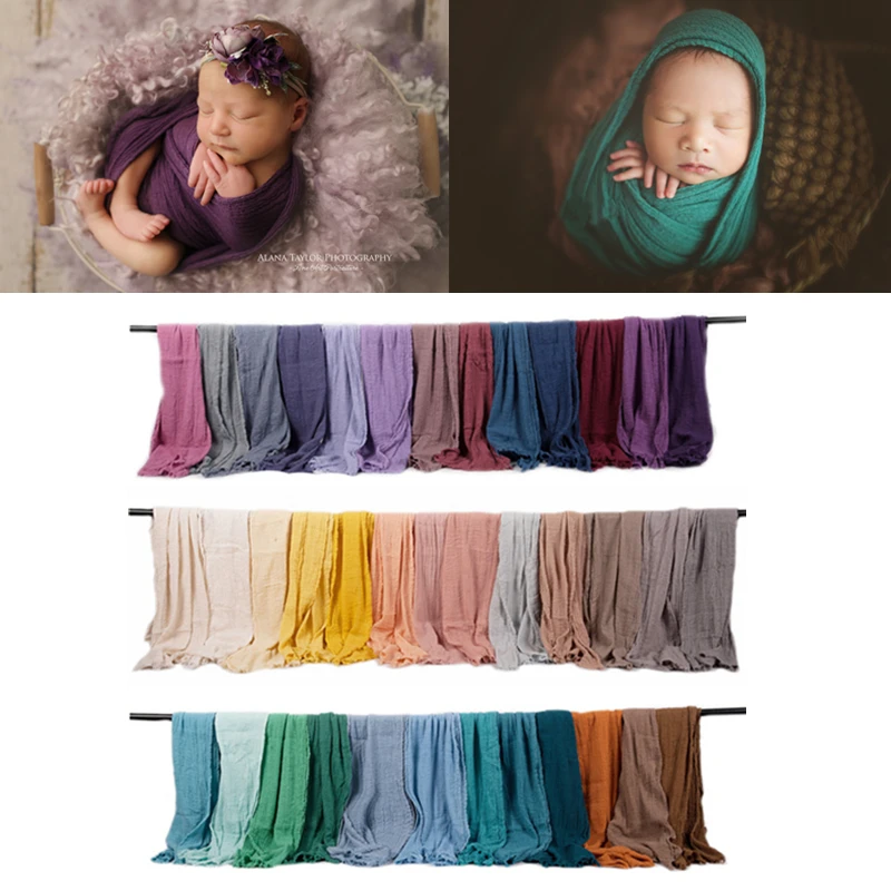 ❤️CYMMHCM Newborn Photography Clothing Stretch Wrap Studio Baby boy Girl Photo Props Accessories Infant Swaddling Fotografia