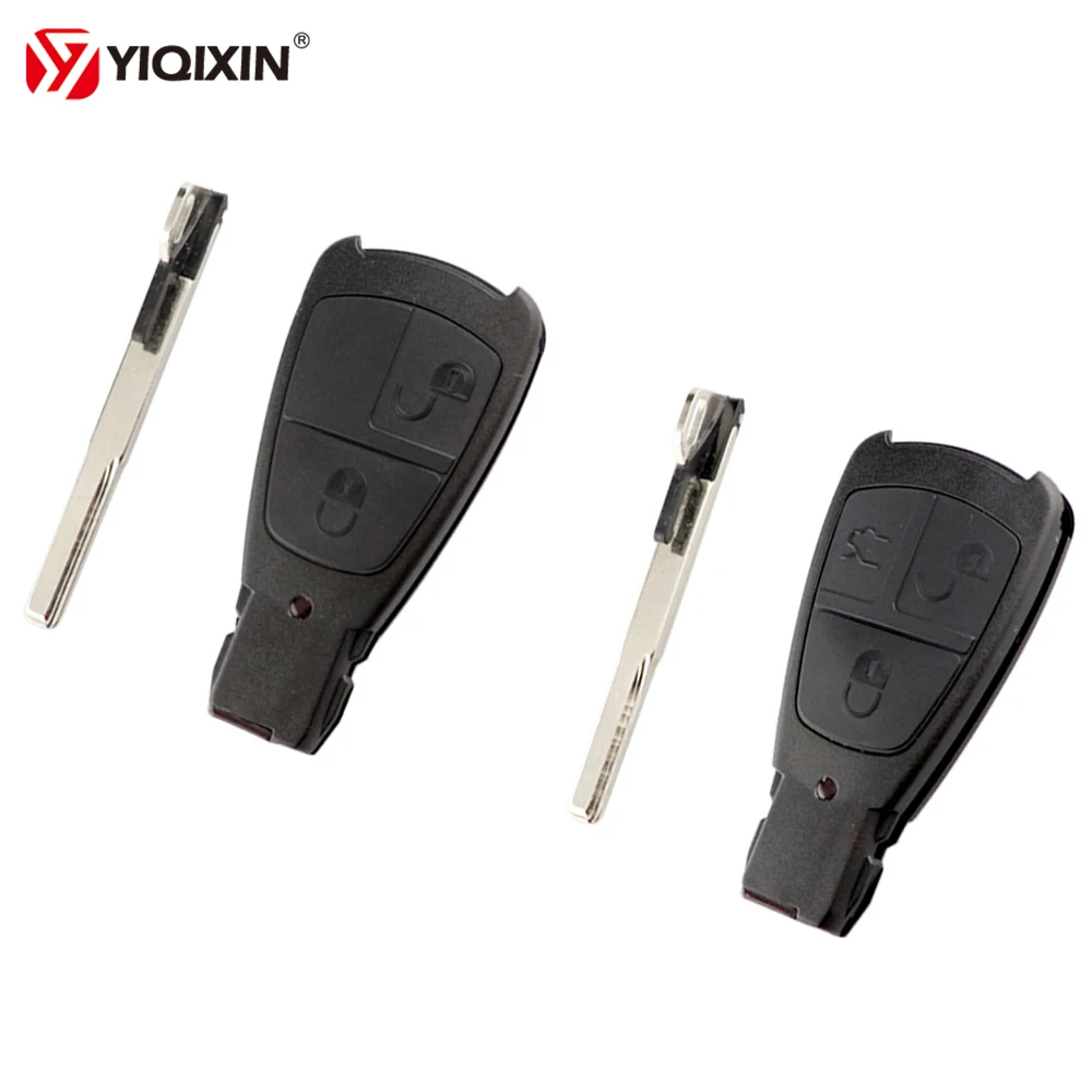 YIQIXIN 3 Button Old Style For Benz Mercedes C180 1998-2004 W202 Remote Car Key Shell Design Smart Key Fob Cover Case With Blade