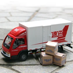 1:50 Alloy Simulation Van Truck Model Engineering Transport Vehicle Children's Toy Birthday Gift