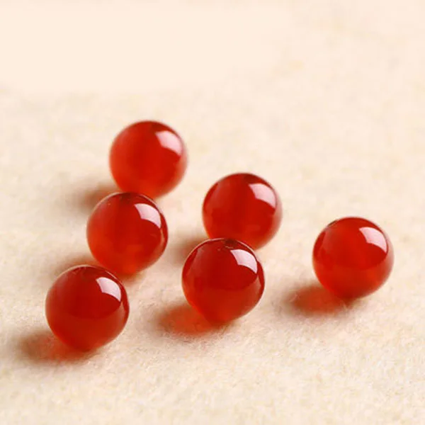 4A Natural Red Agate Quartz Crystal Single Bead DIY Beads Jewelry Making