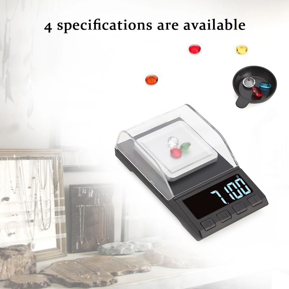 100g/50g/20g/10g 0,001g Präzision Digital Waage Tragbare Mini Schmuck Gold Labor gewicht Milligramm Skala Elektronische Waage – Detail 4