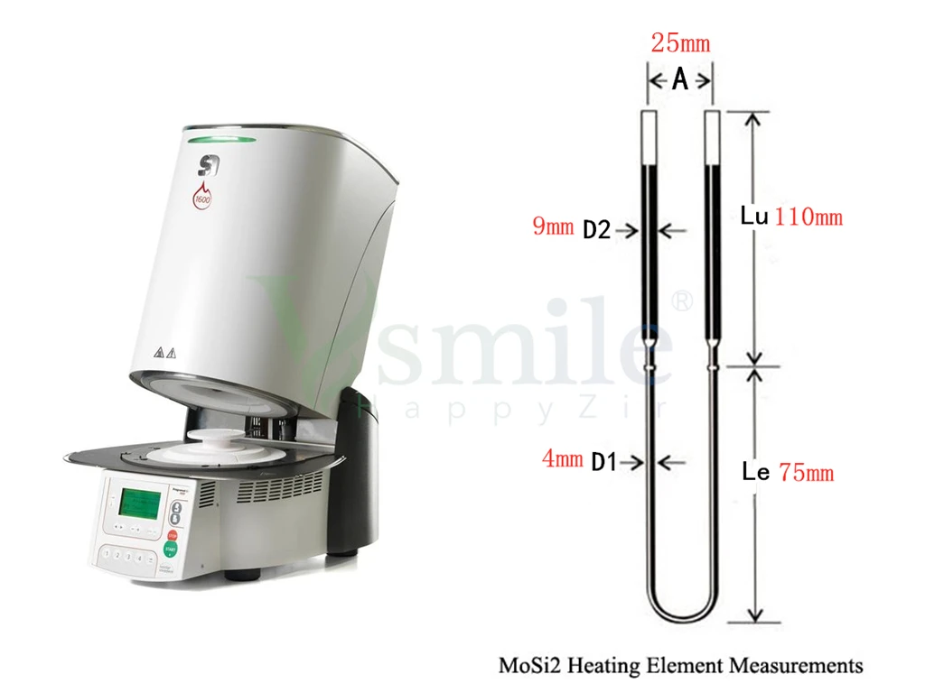 

Sintering Furnace Dental Mosi2 Zirconia Funance Heating Elements with High Purity Tempreature 1800'c