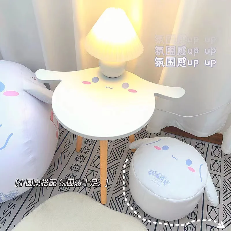 Sanrio Kawaii Cartoon Cinnamoroll Sofa Round Table Bedside Side Table Seating Area Table Simple Creative Birthday Gift for Girl