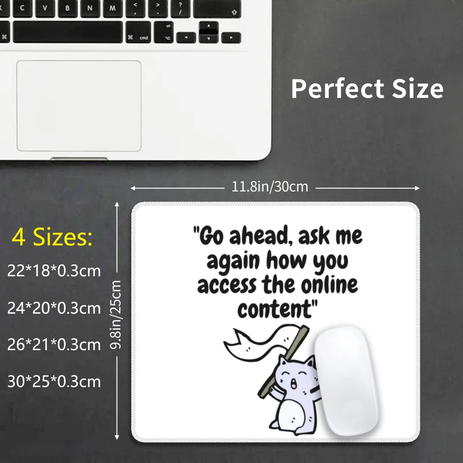 Go Ahead , Ask Me Again How You Access The Online Content. Mouse Pad DIY Print Teacher Teaching Online