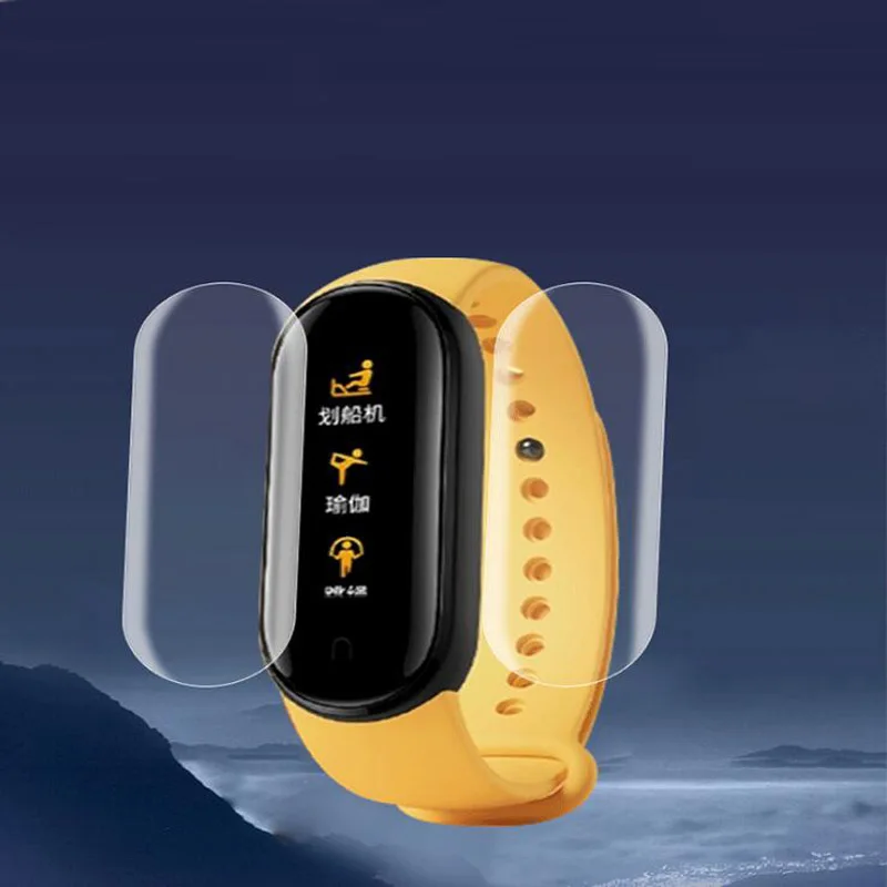 طبقة واقية لتغطية كاملة ناعمة من البولي يوريثان لهواتف شاومي Mi Band 5 Band5 Miband 5 الرياضية الذكية واقي شاشة للمعصم غطاء حماية