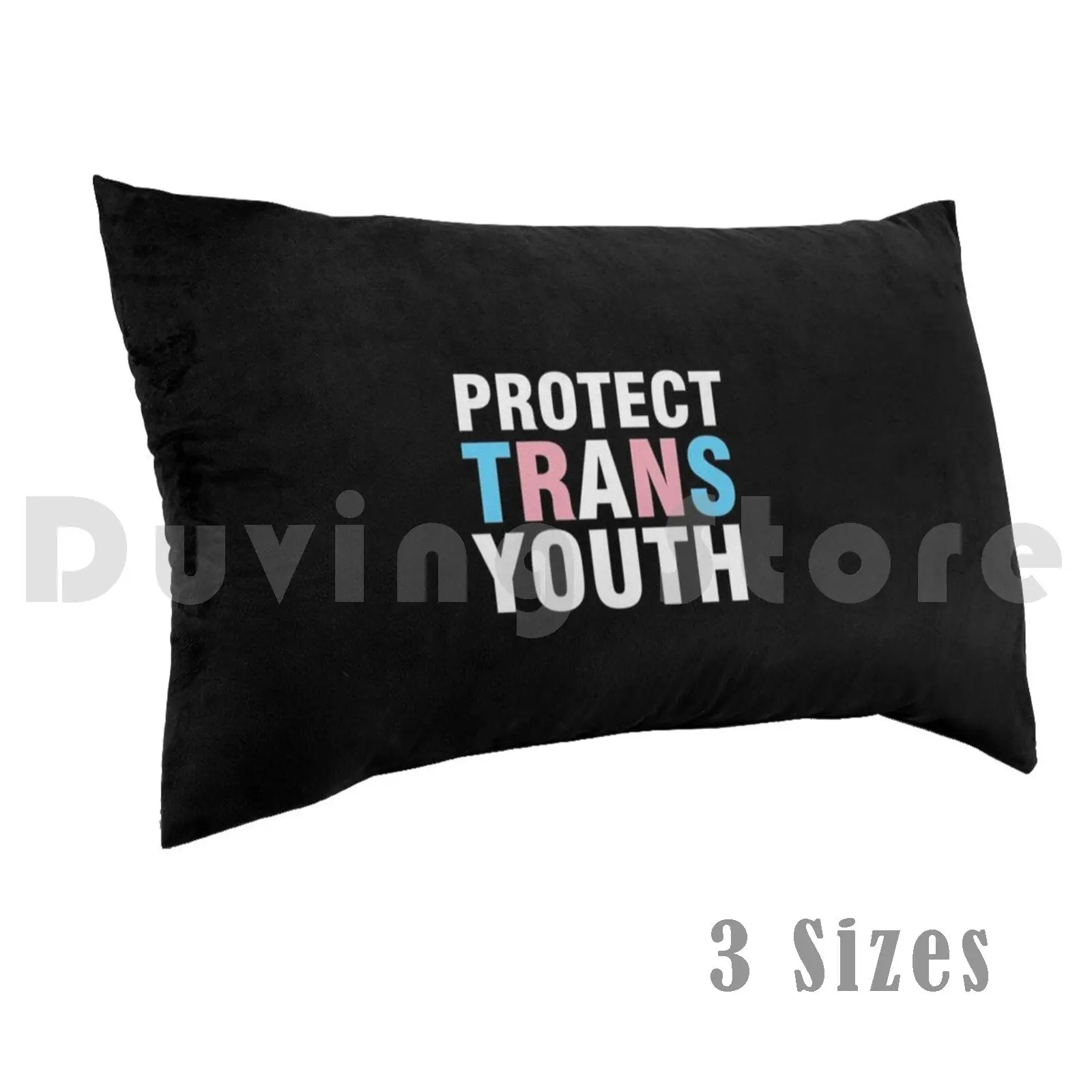 Protect Trans Youth Pillow Case Printed 35x50 Rights Pride Resist Gender Fluid Protect Trans Kids Defend