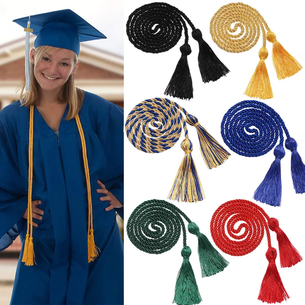 Glands de ULd'honneur de remise des diplômes, fil de polyester, cadeau de robe de célibataire, décor