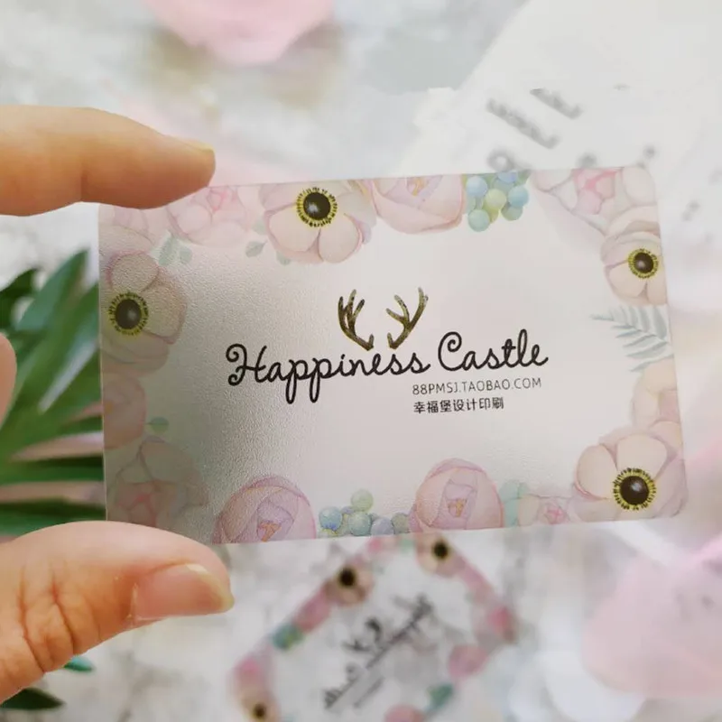 200 قطعة/الوحدة مباشرة مصنع إنتاج مخصص شفاف بولي كلوريد الفينيل زيارة بطاقات مخصصة واضحة بطاقة الأعمال الطباعة تصميم مجاني