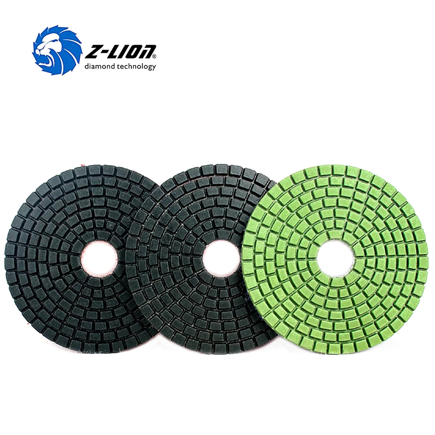 Z-LION 9 PCS diamond polishing pad  3 steps granite marble polishing wheel 3 sets 100mm flexible wet stone grinding Diamond tool