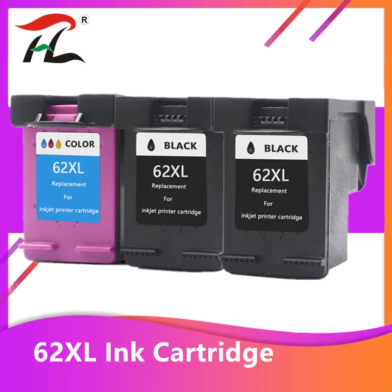 3pack Ink Cartridge 62XL compatible for hp 62 xl for hp62 for HP Envy 5540 5640 7640 5646 5541 5740 5742 5745 200 250 printer