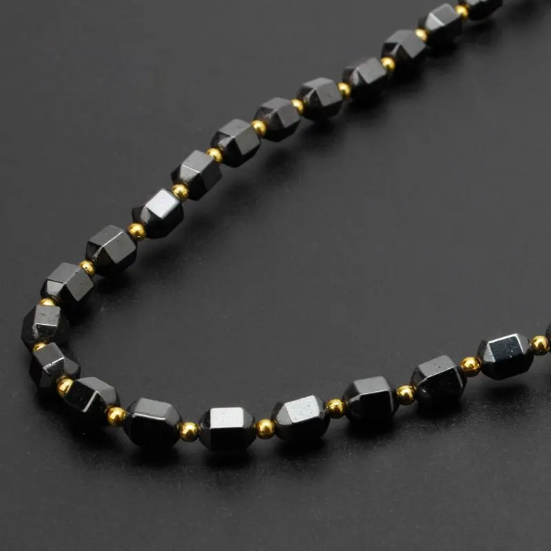 Black Hematite Therapy Necklace Pain Relief for Neck Shoulder