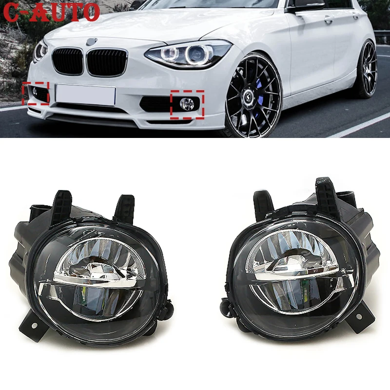 Car Front LED Fog Light Fog Driving Lamp For BMW F20 F22 F30 F35 LCI With LED Bulds 63177315559 63177315560 Car-styling