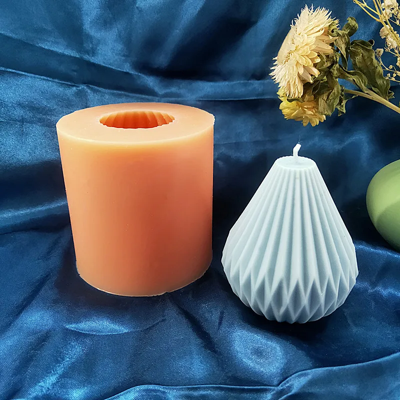 New 3D Abstract Vase Flower Pot  Pear Shape  Candle Mold DIY Tools Silicone Clay Resin Mould Home Decor