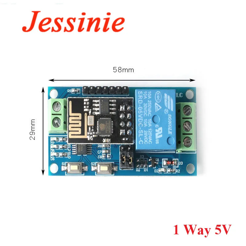 Moduł przekaźnikowy WiFi ESP8266 ESP-01 5V 12V 1 2 4-kanałowy Inteligentny Dom Zdalne Sterowanie Przełącznikiem Moduł Bezprzewodowy WiFi ESP01 Sterowanie przez Aplikację w Telefonie — zdjęcie 3